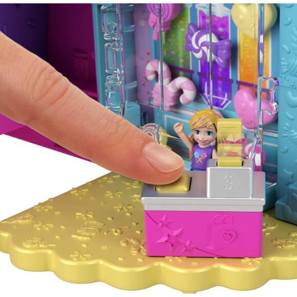 Mattel Polly Pocket Gumball Bear Playset 2 Micro Dolls 26 Accessories NWT - Picture 3 of 8